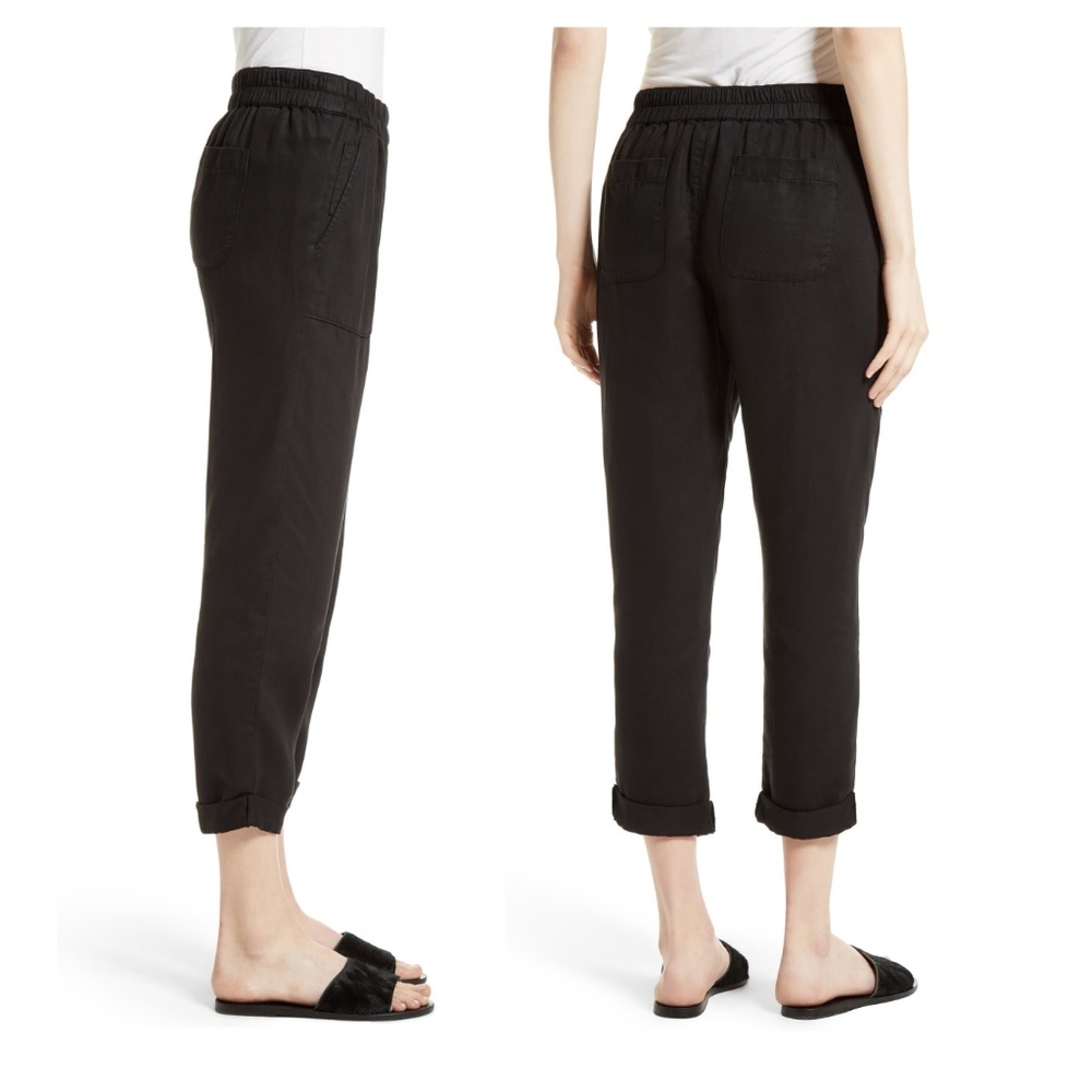 Joie | Black Saphine Cuffed Pull-On Pants Size XS - Picture 2 of 8